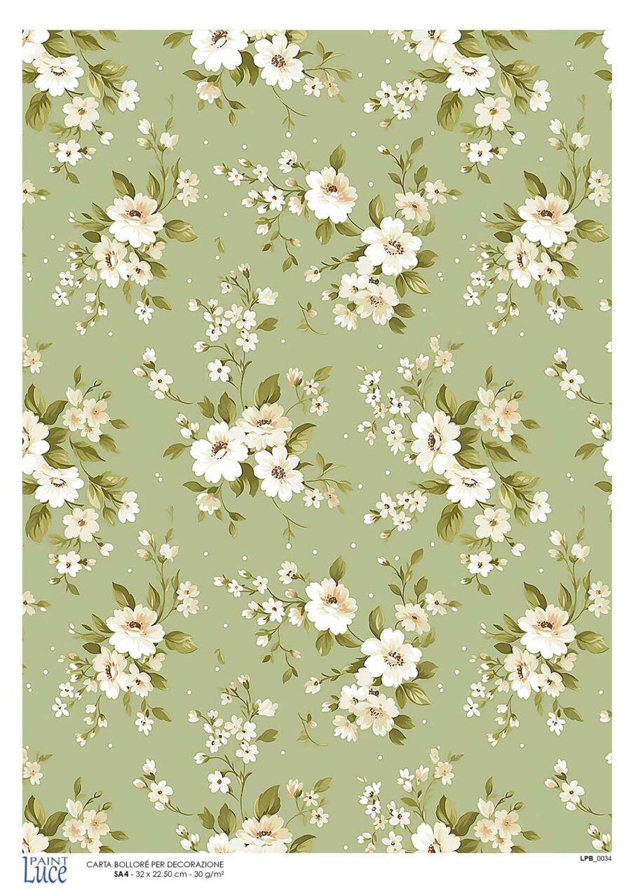 LP Bollorè Fiorellini base verde brillante