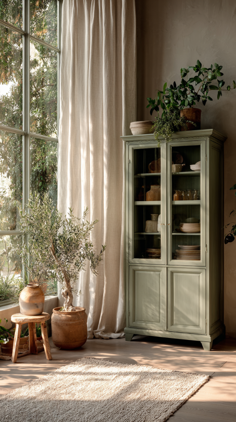 restyling di un mobile in casa con atmosfera calda